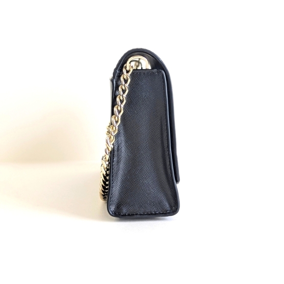 Kate Spade Carson Handbag Short Chain Strap Black Saffiano Leather Gold Tone - Picture 3 of 15